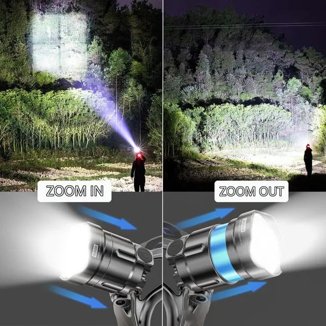 Super Bright LED Headlamp with XHP90 Lamp Beads Waterproof Headlight Power Display Suitable Exploration Hunting Fishing 3