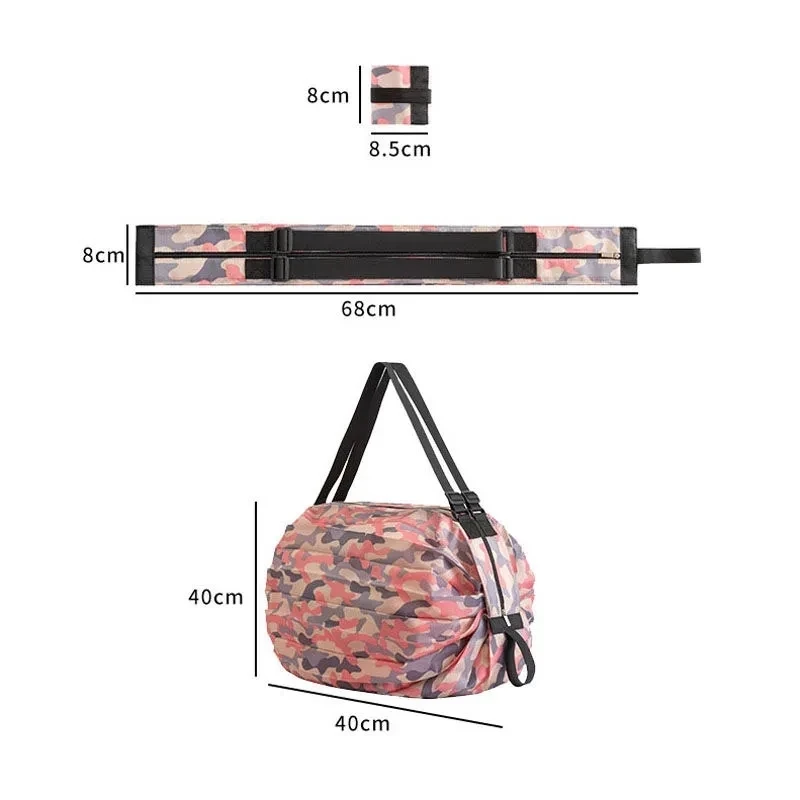 

Foldable One-shoulder Portable Shopping Bag Portable Grocery Bag Supermarket Eco Bag for Shopping Grocery Picnic Travel and Gym