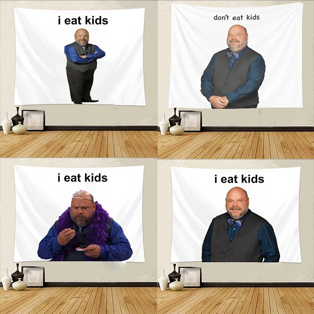 

Bertram I Eat Kids Funny Decorative Blankets Meme Tapestry Macrame Wall Hanging Curtain Backdrop College Home Decor Beach Towel