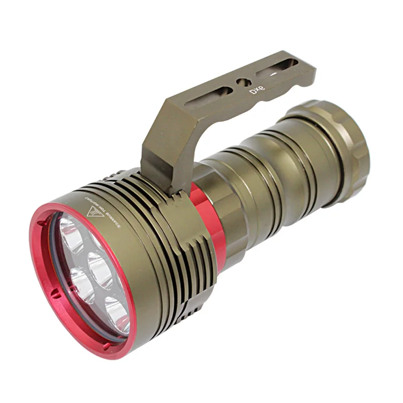 

Bright 7000 Lumens Underwater 200 Meters Diving Flashlight 6* XM-L2 LED Light Lamp Diving Torch lantern by 4x18650