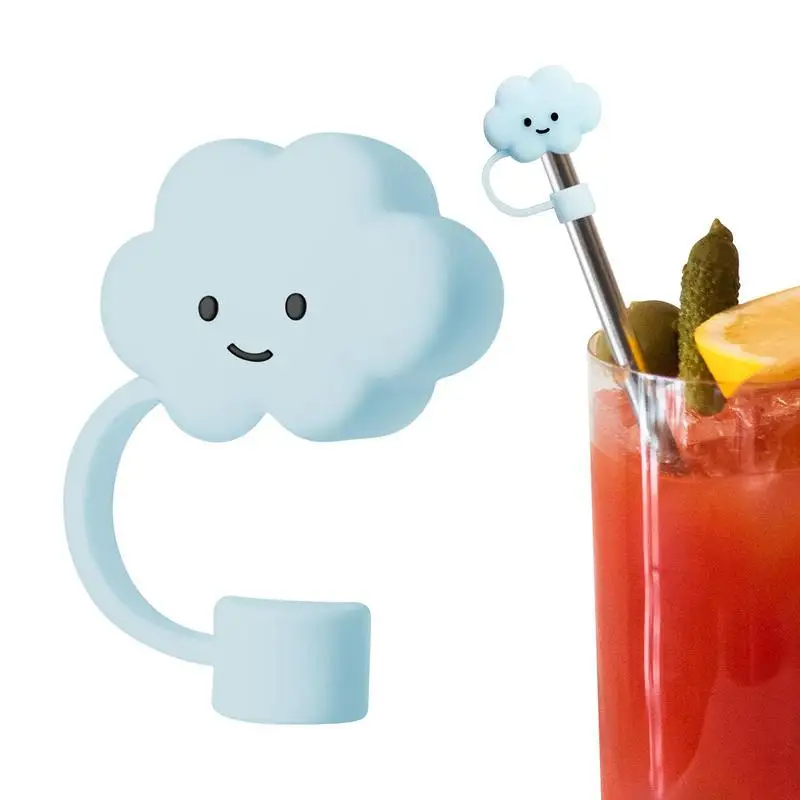 

Straw Tip Covers Cute Cloud-Shaped Silicone Dust-Proof Straw Tips Cover Dust-Proof Cute Straw Caps Covers Party Gifts Decoration