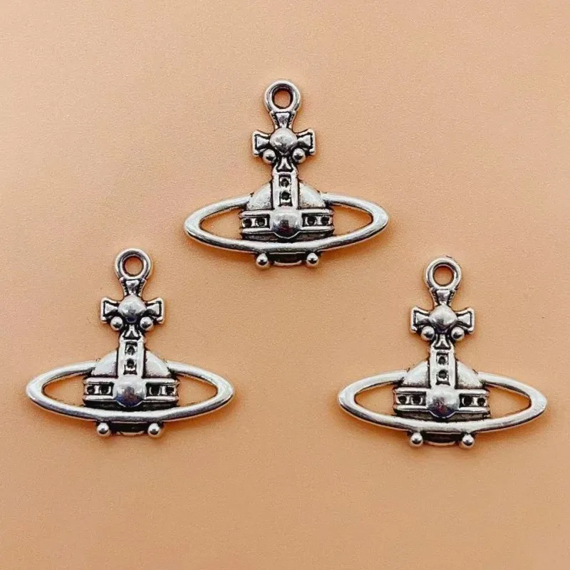 

20pcs/lot Antique Silver Pendant Alien Flying Saucer Spaceship Charms For DIY Making Jewelry Findings Handcrafted Accessories
