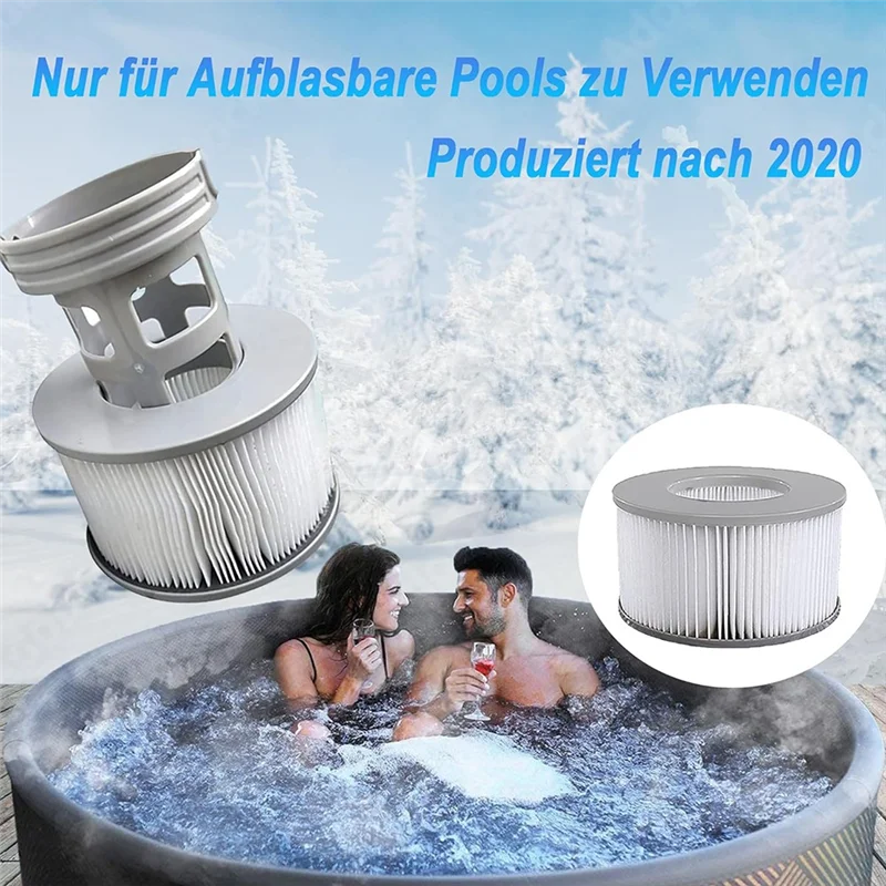 Фото AB13-Сменные 6 шт. фильтрующие картриджи для Mspa, Whirlpool 2020, для моделей надувных бассейнов №3
