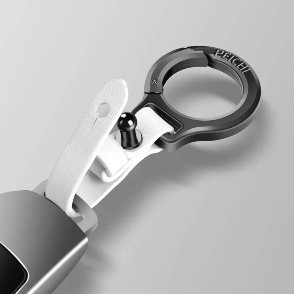 Автомобильный брелок из цинкового сплава с защитой от потери кожаный пряжкой