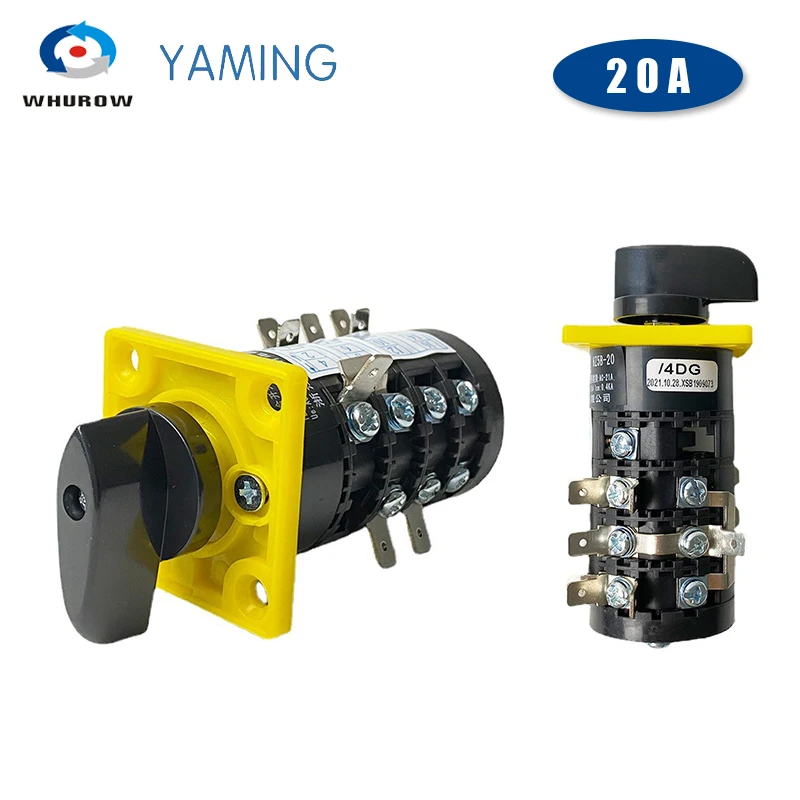 

3 Position Rotary Switch HZ5B-20/4DG 4 Pole 20A Control Motor Gear Cam Switches Selector Manufacturer