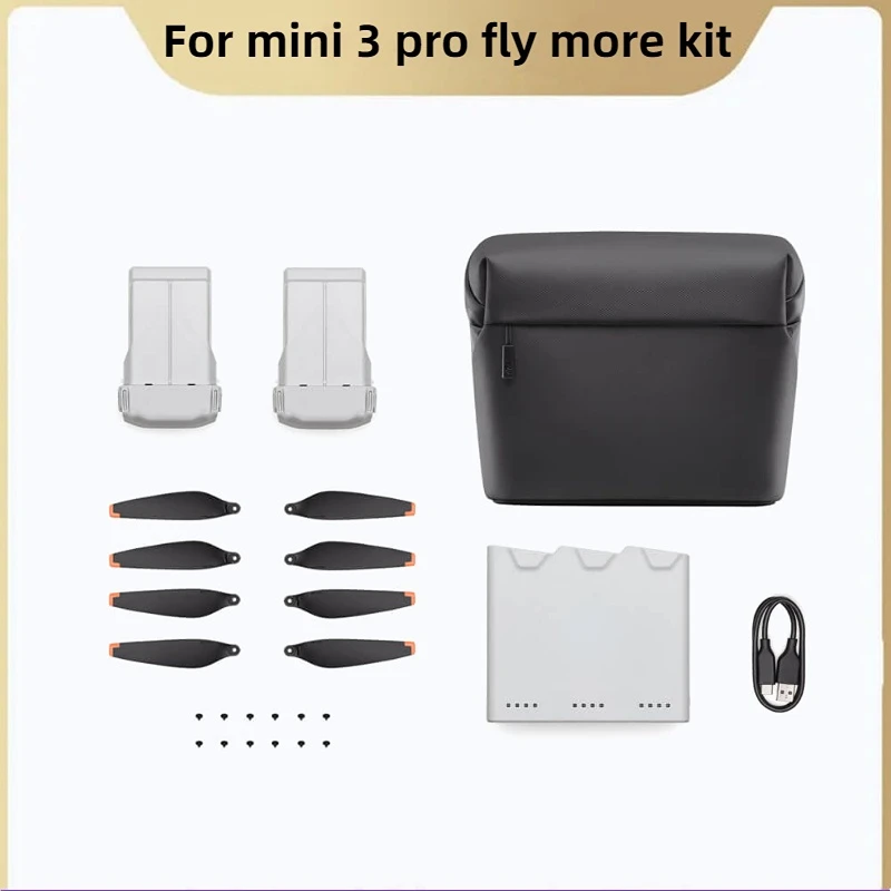 

For mini 3 Pro Fly More kit 2 Flight Batteries Two-way Charging Butler Shoulder Bag Propellers Accessories Drone Battery