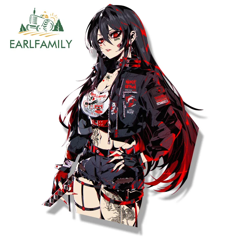 

EARLFAMILY панк Akame Fanart наклейка на автомобиль горячий аниме ночной рейд убийца наклейка JDM мультфильм Peek Девушка Граффити эскиз Waifu наклейки