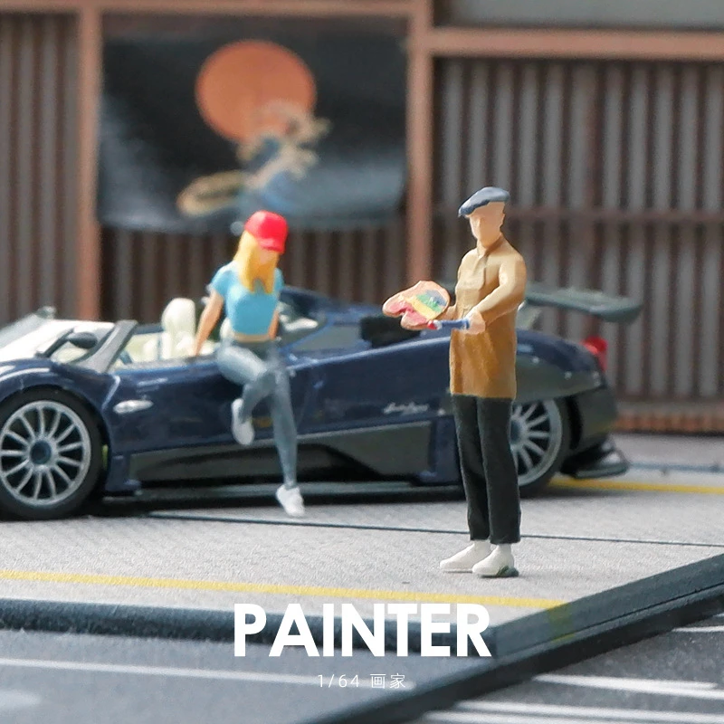

Diorama 1/64 Scale Figurines Model Painter Collection Miniature Hand-painted SCJ