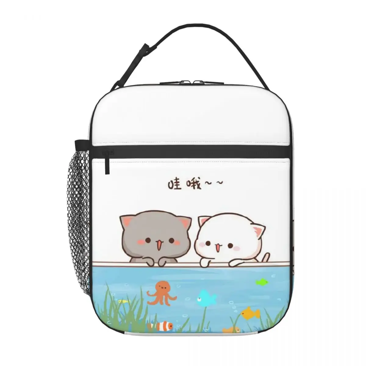 Изготовленная на заказ изолированная сумка для обеда из персика и Гомы женщин