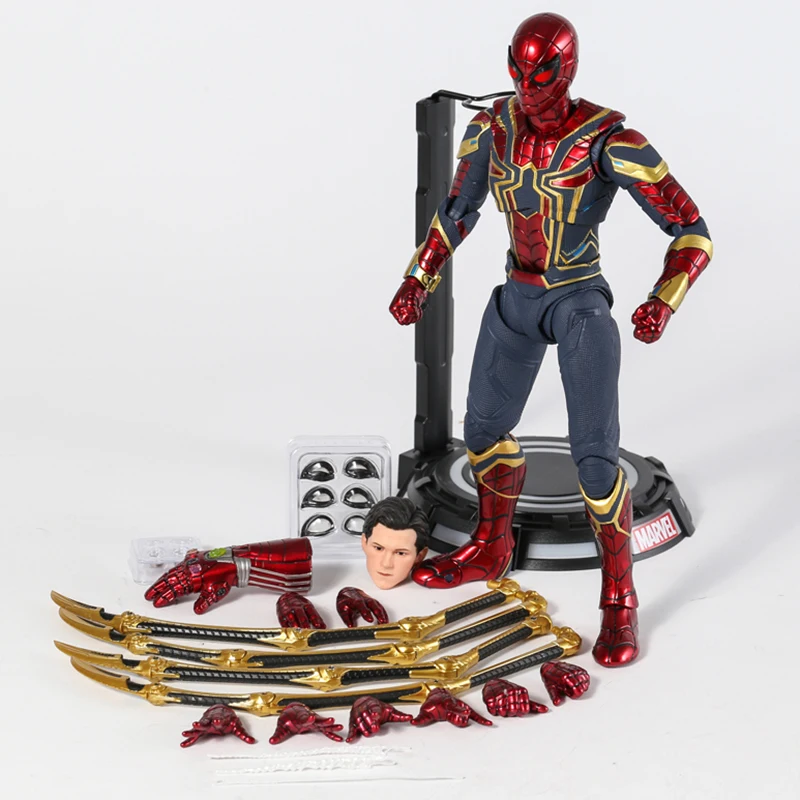 

MW Original Avengers Endgame Iron Spiderman 1/7 Scale Action Figure Deluxe Park Collection Model Doll For Gift