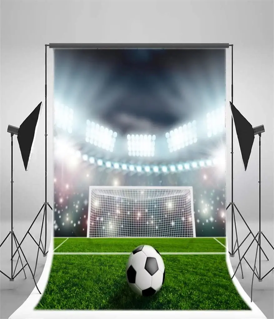 Фон для фотосъемки футбольного двора футбольный ворот фоны спортзала лужайки