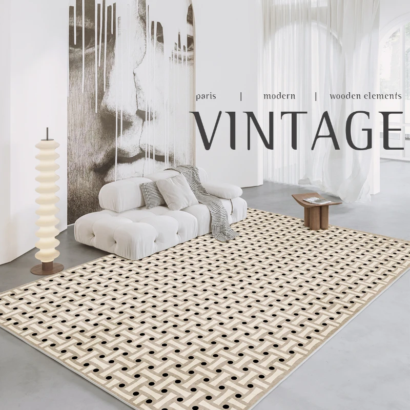 

Modern Classic Retro Lattice Home Decoration Living Room Large Area Bedroom Carpet Non-slip Art Fluffy Soft Thick Warm Rugs
