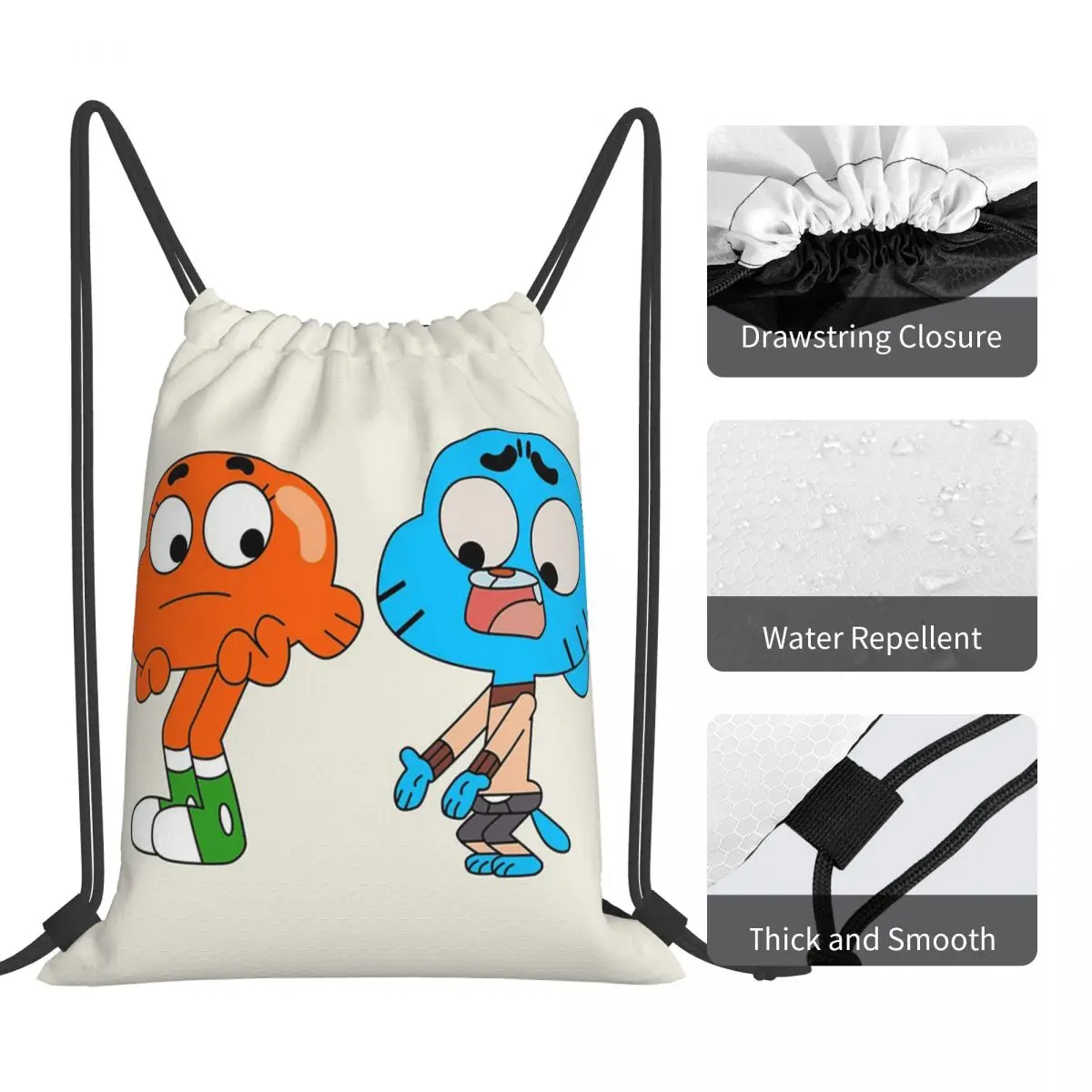Гамбол и Дарвин что я рюкзаки Портативные сумки на шнурке Пучок Карманная сумка