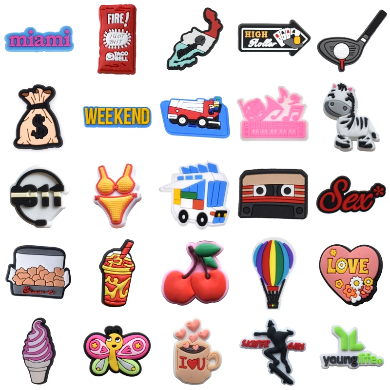 

Kids Wholesale Bulk Set Jeans Shoe Charms Women Charm Decorations for Crocs Gifts Para Pins Packs Boy Shoes Accessories Girl Men
