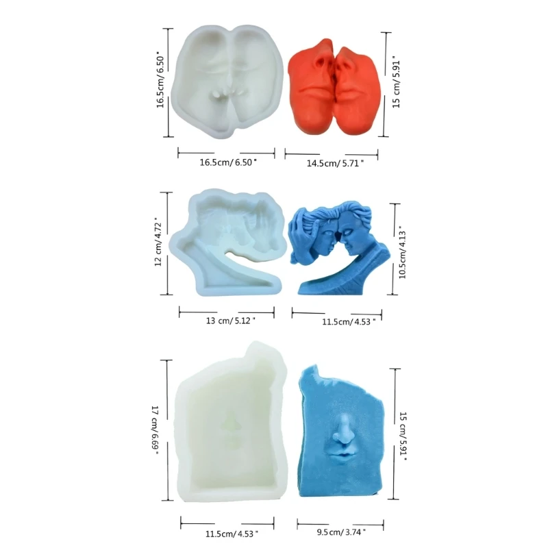 Статуя человеческого лица формы для свечей DIY свечи гипсовые украшения