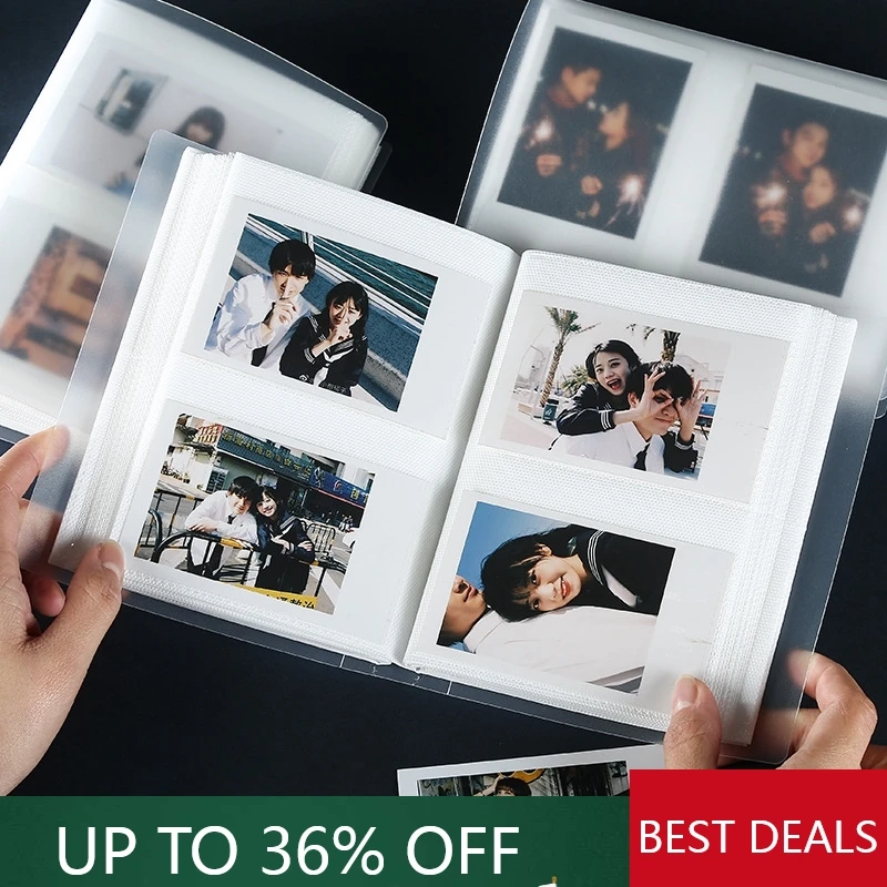 

Waterproof Photo Album Transparent Idol Photocard Holder Mini Album Storage Stickers Literacy Card Collect Book 80 Pockets