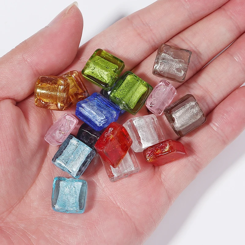 

10pc/Lot 12mm Cube Square Loose Beads Crystal Glass Crafts Beads Wholesale Lot For Jewelry Making DIY Bracelet Necklace