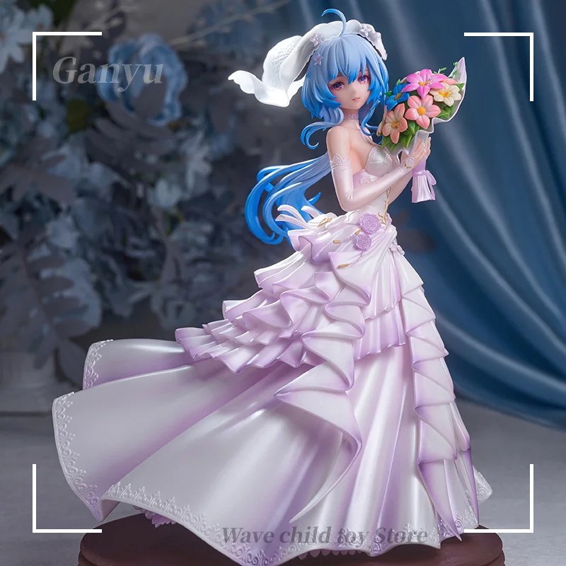 

25cm Anime Genshin Impact Figure Ganyu Model Dolls Figurines Wedding Dress Game Collection Action Figure Children Toy Gift Decor