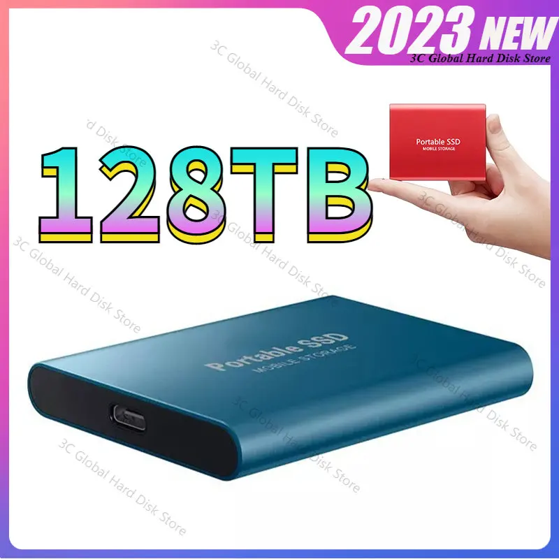 

Portable Original High-speed 1TB 128TB SSD External Solid State Hard Drive USB3.1 Interface SSD Mobile Hard Drive for Laptop mac