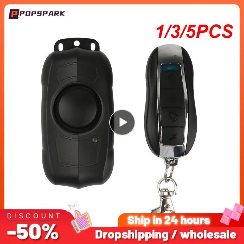 

1/3/5PCS Anchtek USB Charging Anti-Theft Bike Vibration Alarm Wireless Remote Control Security System Electric Bike Car