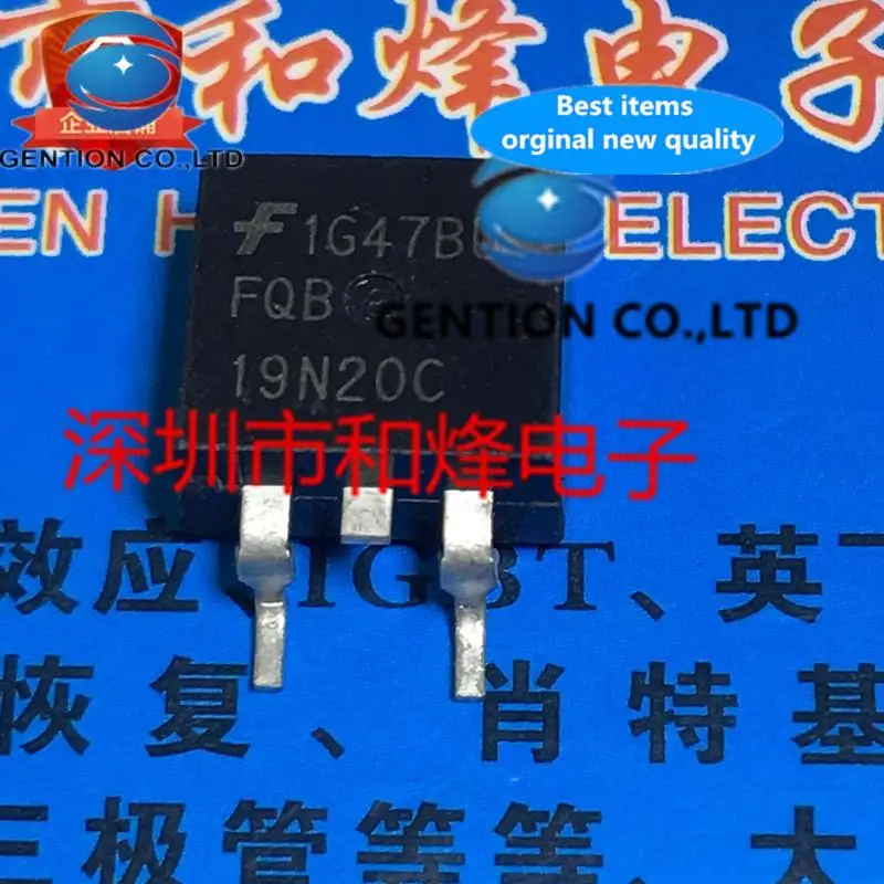 

10 шт. FQB19N20C TO-263 19A 200V в наличии 100% новый и оригинальный