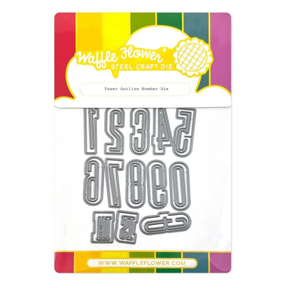 

New Tower Outline Number Dies Metal Cutting Dies Diy Gift Card Handmade Decorate Embossing Template Craft Knife Blade Punch Mold