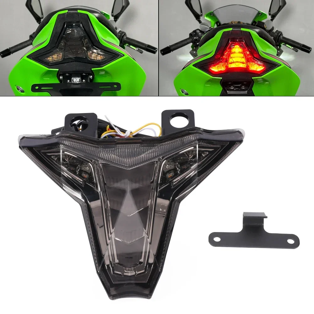 

Светодиодный задний стоп-сигнал ZX6R 2025 для Kawasaki Ninja ZX10R ZX4R ZX25R, встроенный указатель поворота мотоцикла, задний фонарь, стоп-сигнал