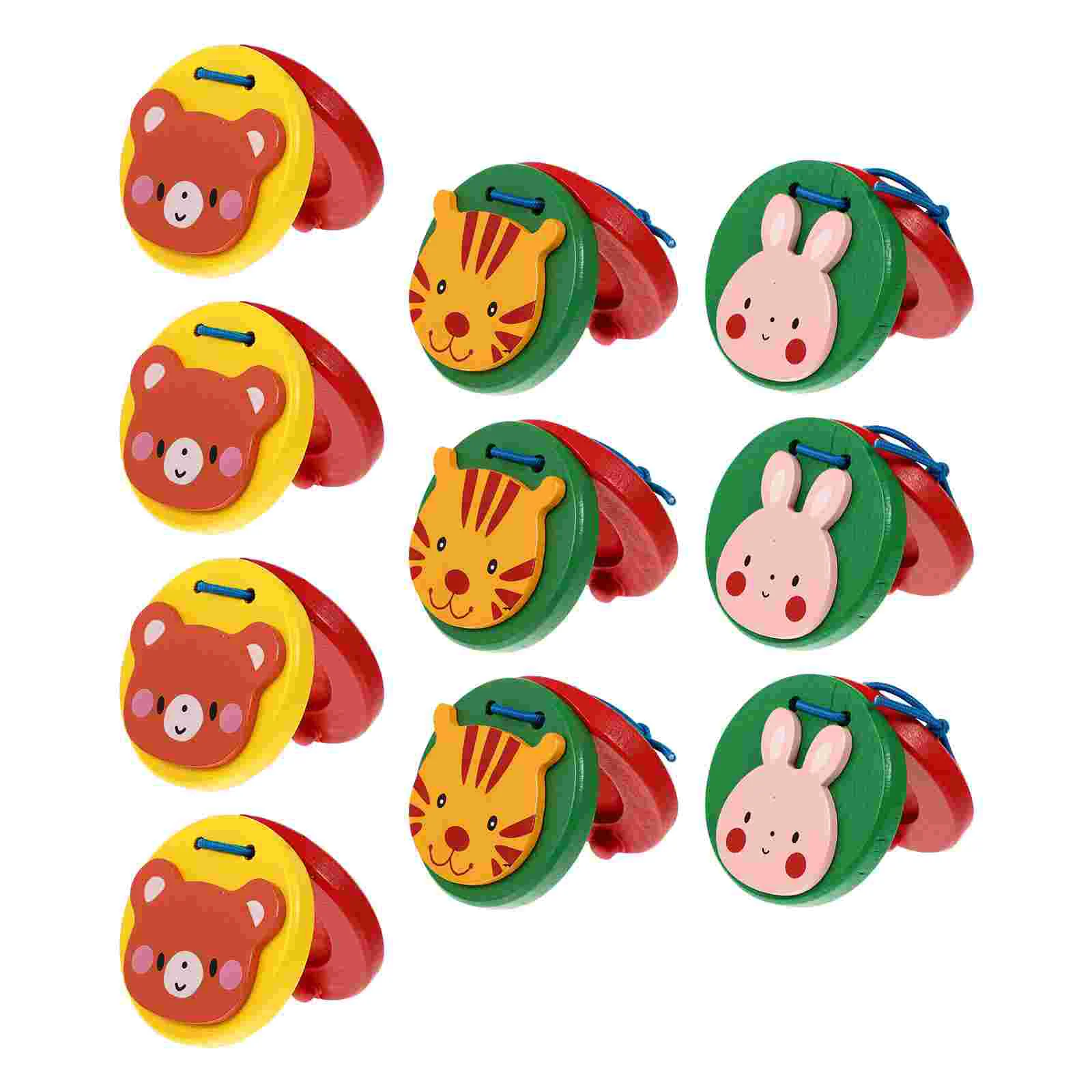 

10Pcs Education Castanets Plaything Orff Percussion Instrument for Kids