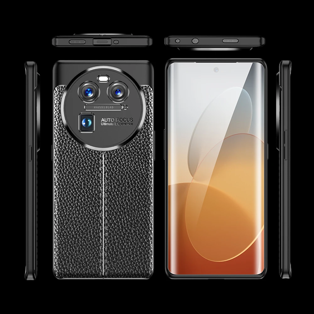 Чехол для OPPO Find X6 Pro кожаный мягкий чехол из ТПУ с узором Личи FindX6 X6Pro