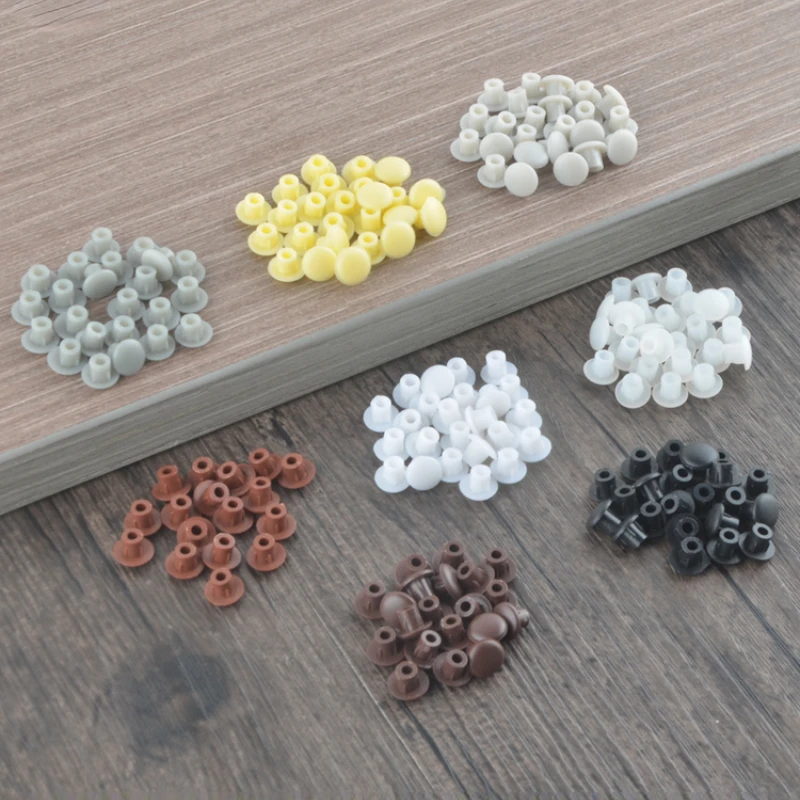 

100 шт. 5 мм крышки для отверстий в мебели, декоративная пластиковая крышка с резьбой, сверлильный станок для кабинета, Пылезащитная заглушка, втулка, фурнитура, фитинг