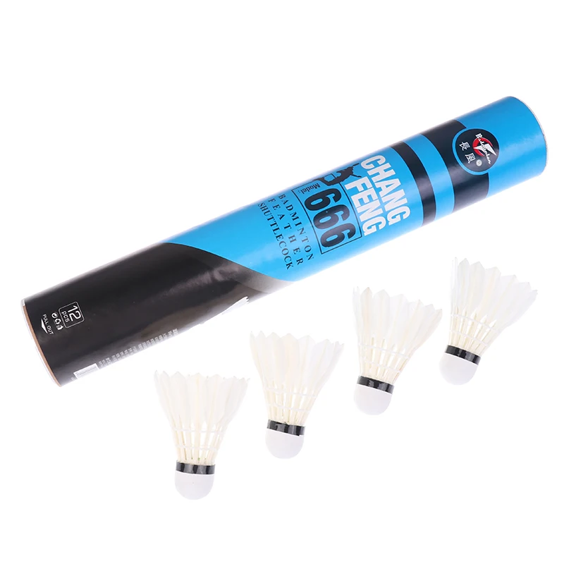 1Tube 12 шт. воланы для бадминтона с утиными перьями начинающих тренировочные мячи