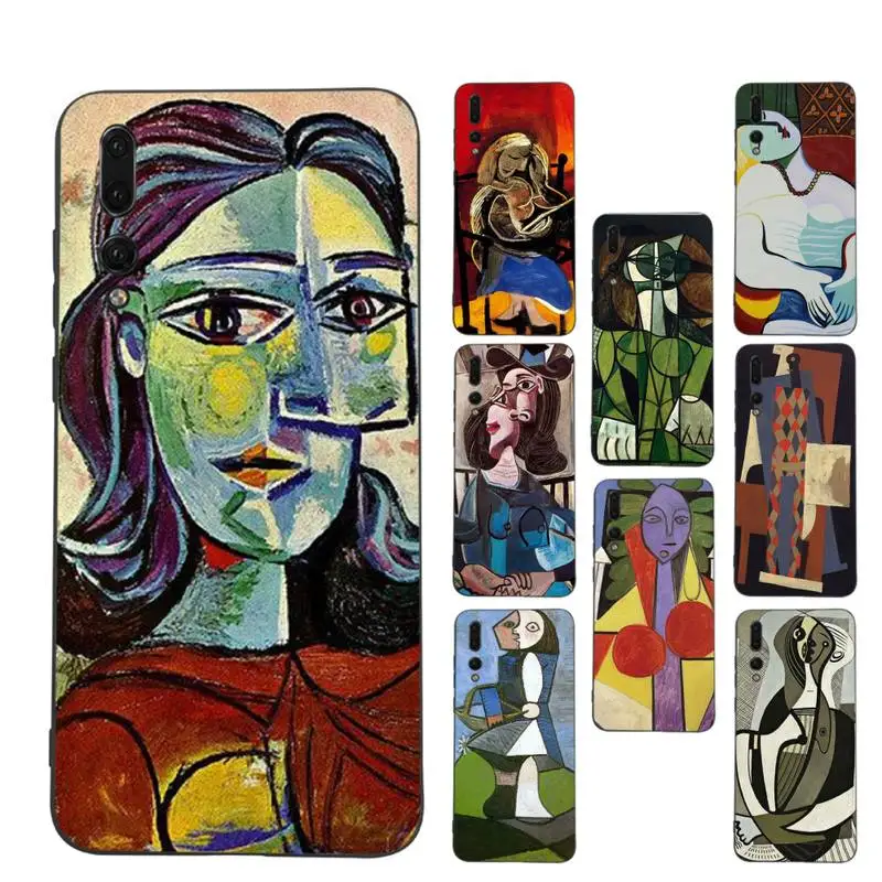 

Picasso Abstract Painting Phone Case Soft Silicone Case For Huawei P 30lite p30 20pro p40lite P30 Capa