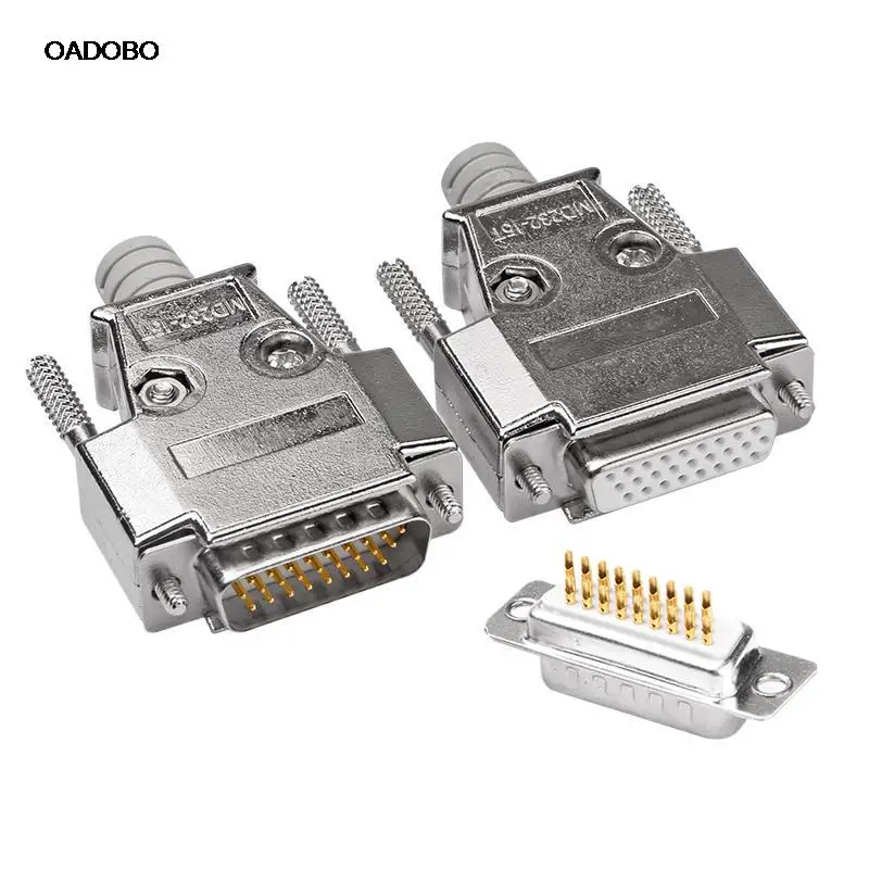 

All copper weld line 26 DB26 3 rows of 26 needle pin connector male female head / 45 degrees 90 degrees of metal casing