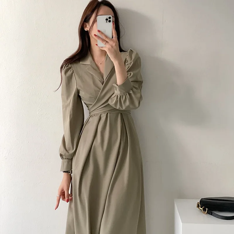 

2022 Spring Dress Women Elegant Long Sleeve Dress