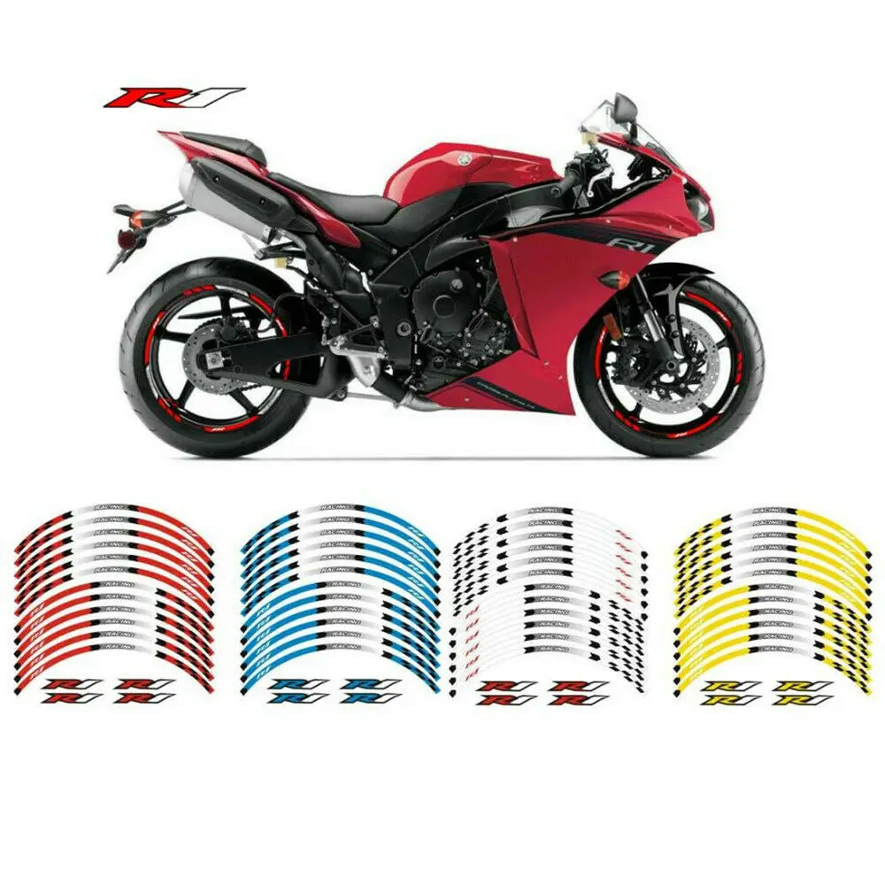 

17" Rim Stripes Wheel Decals Tape Stickers For YAMAHA YZF R1 1998-2021 YZF-R1