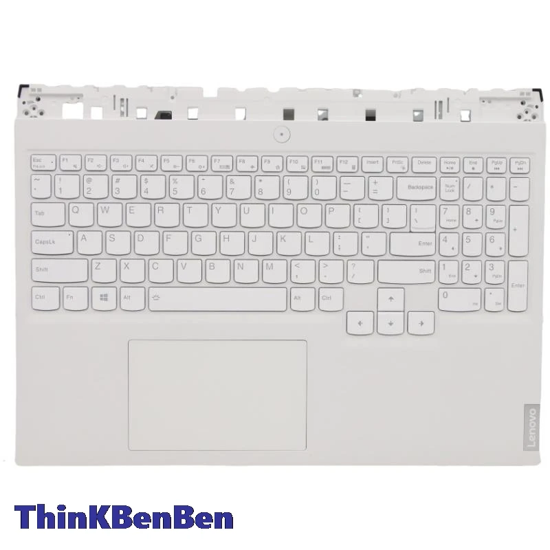 Белая клавиатура с английской раскладкой для подставки рук чехол Lenovo Legion 5 Pro 16ACH6H