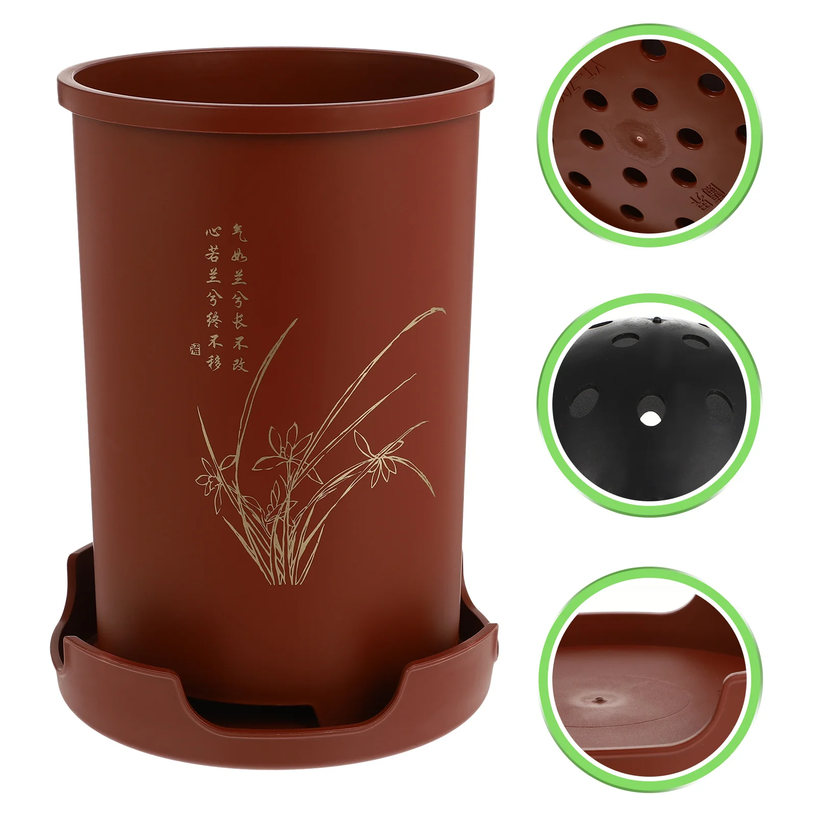 

Pots Pot Orchid Flower Planter Planters Outdoor Decor Indoor Spring Holes Drainage Succulent Vase Resin Decorative Slotted