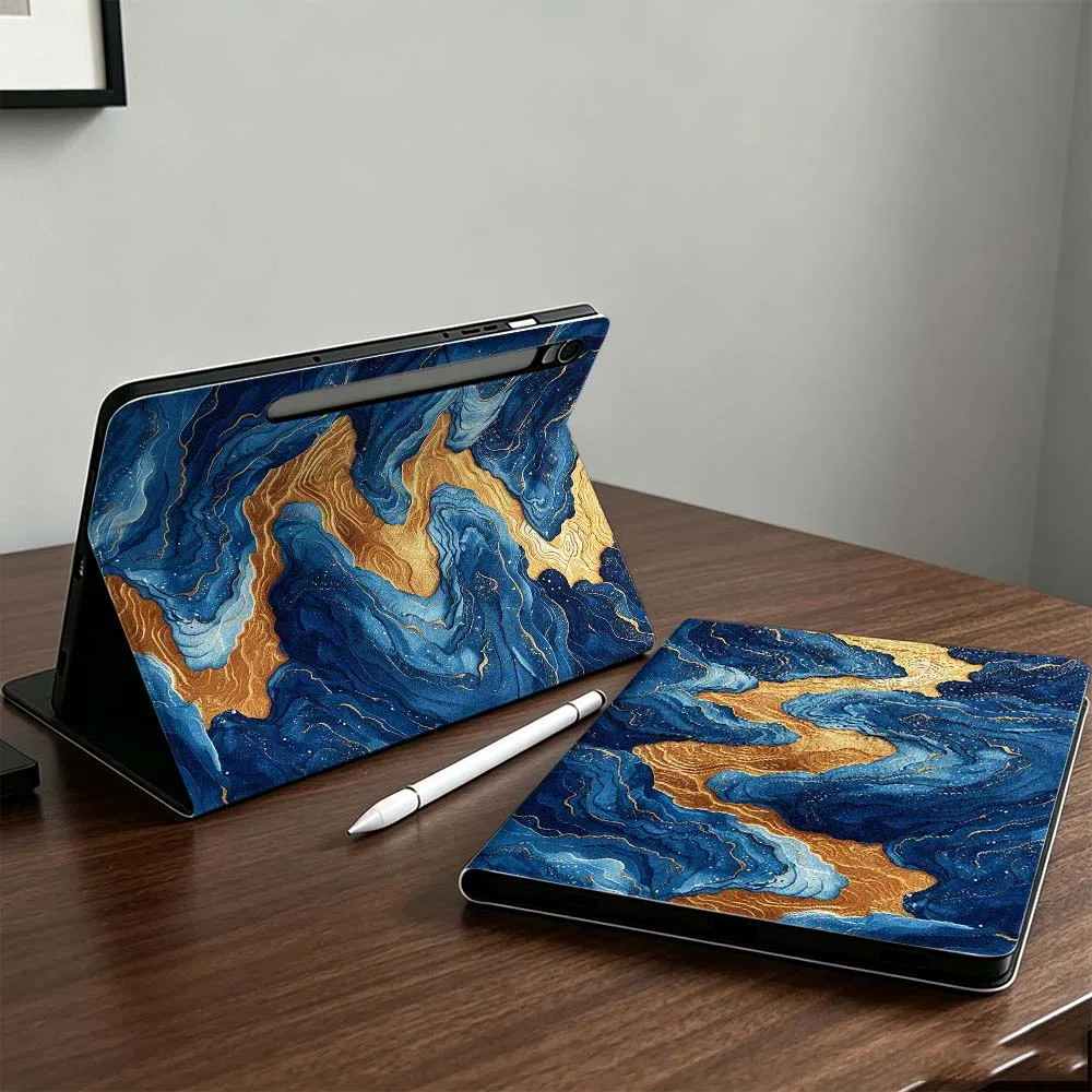 Фото Чехол-книжка Catoon Sun Mountain Sea для Samsung Galaxy Tab A7 A8 A9 A11 S6 S7 S8 S9 S10 S11 FE Plus с функцией автоматического сна/пробуждения №2