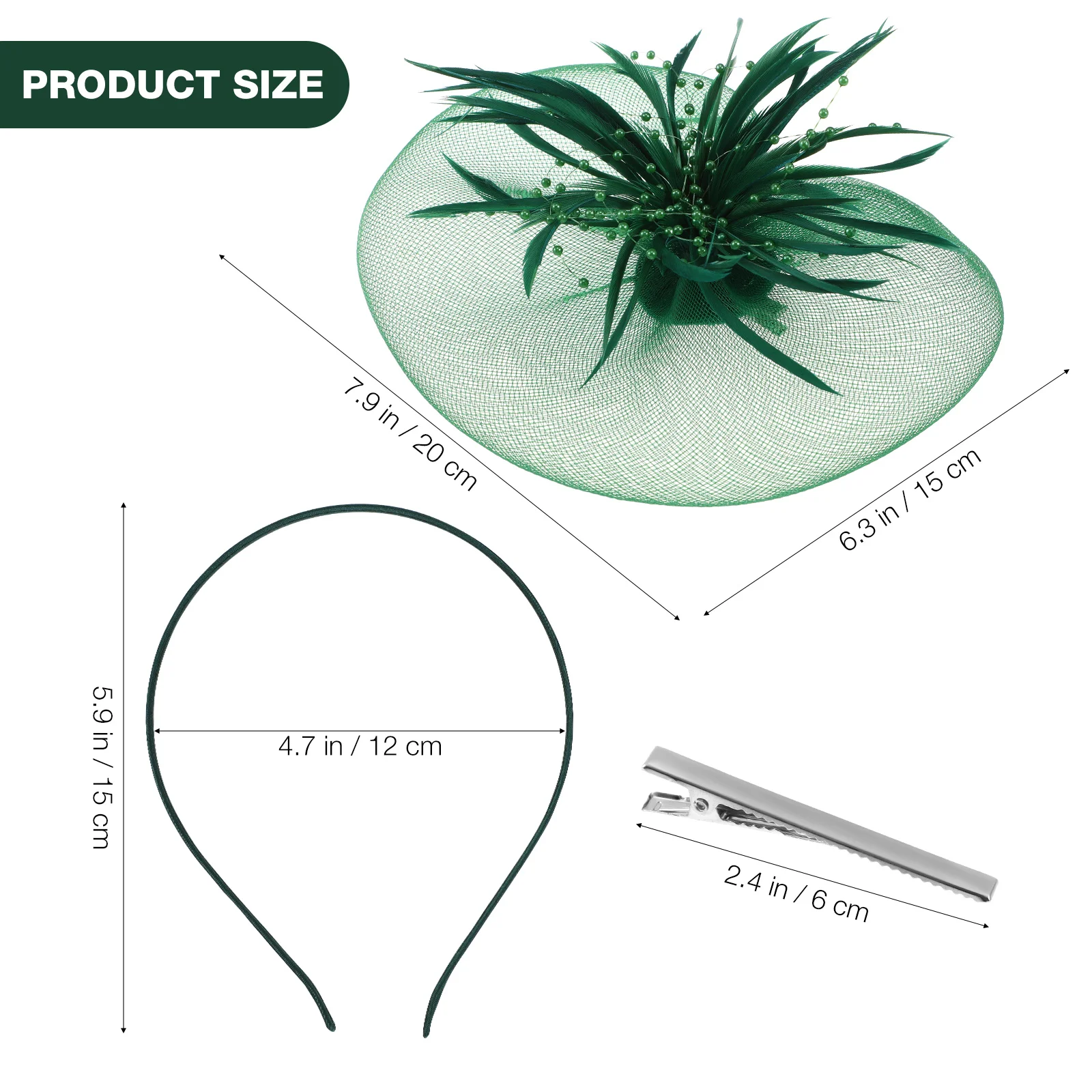 Сетчатая повязка на голову с перьями аксессуары для волос плетение страз белый