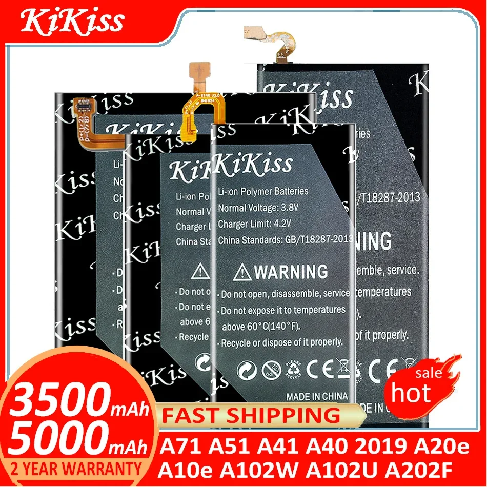 Аккумулятор KiKiss для Samsung Galaxy A71 A51 A41 A40 2019 A20e A10e A102W A102U A202F