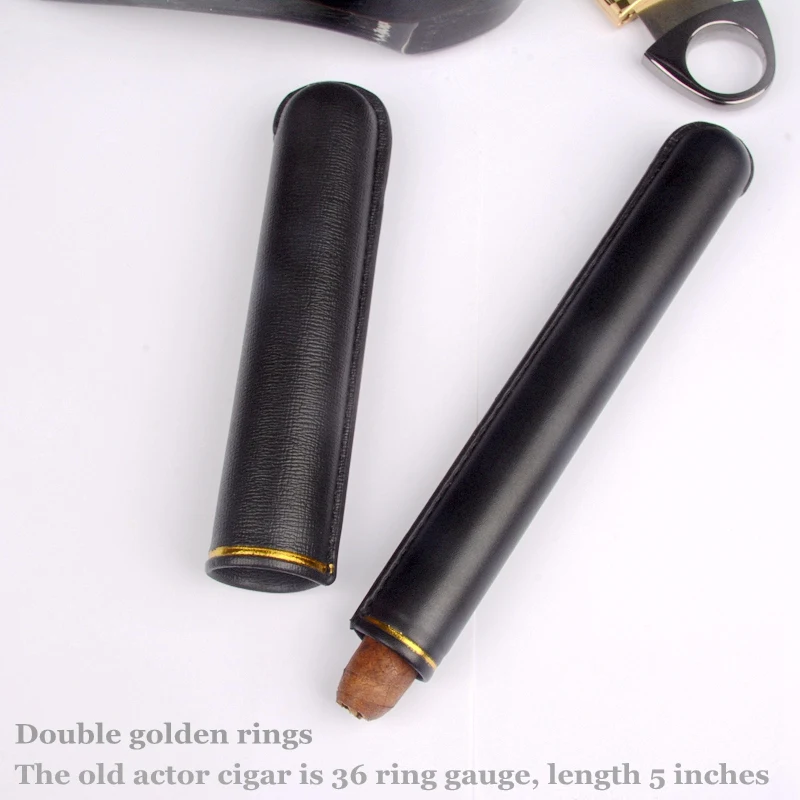 Кольцо для сигар из искусственной кожи держатель черная трубка мини хьюмидор