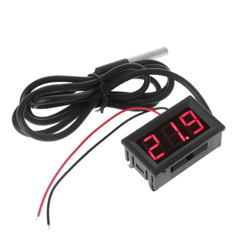 

-55℃ to 125℃ 0.56" DS18B20 Digital Thermometer Waterproof Temperature Sensor Probe DC 12V 24V For Fish tank and Pet Hatching