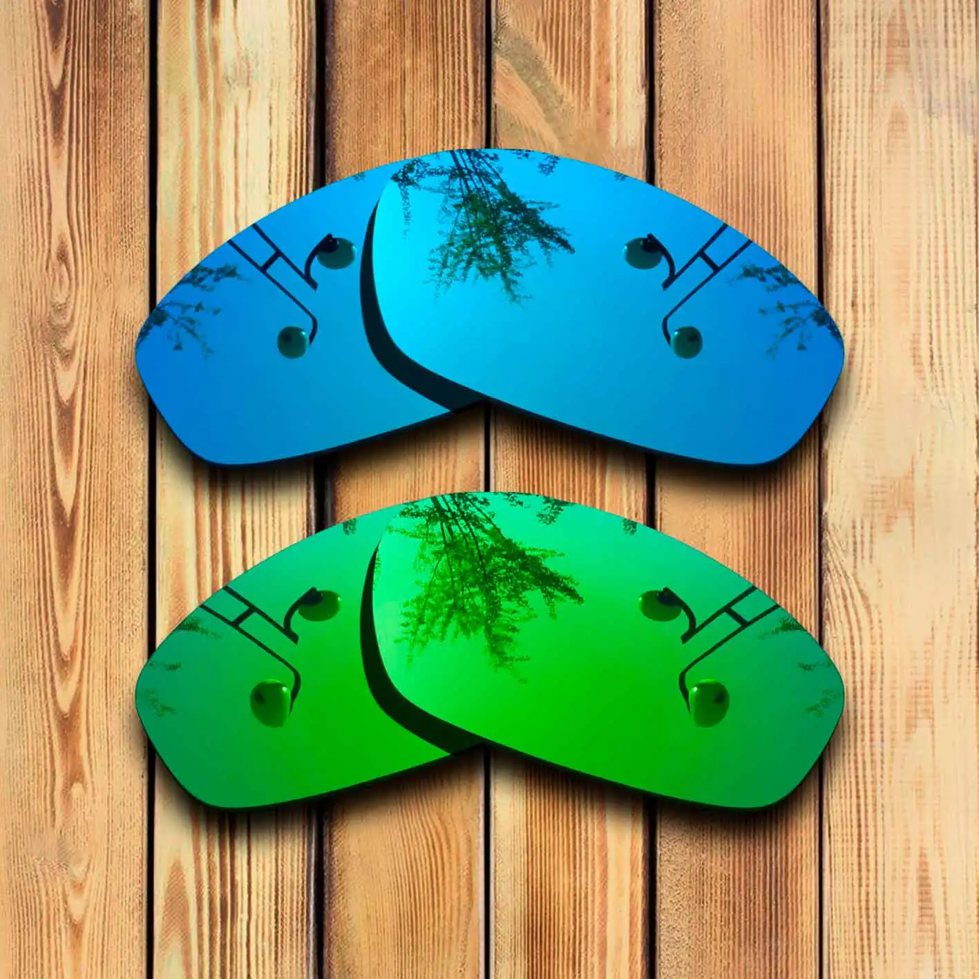 100% Precisely Cut Polarized Replacement Lenses for Wiretap XL Sunglasses  Blue& Green Combine Options