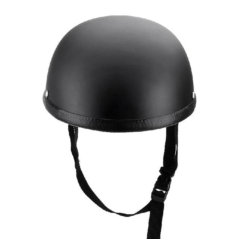 

4X Skull Cap Motorcycle Helmet Vintage Half Face Helmet Retro German Style Chopper Cruiser，Mat Black