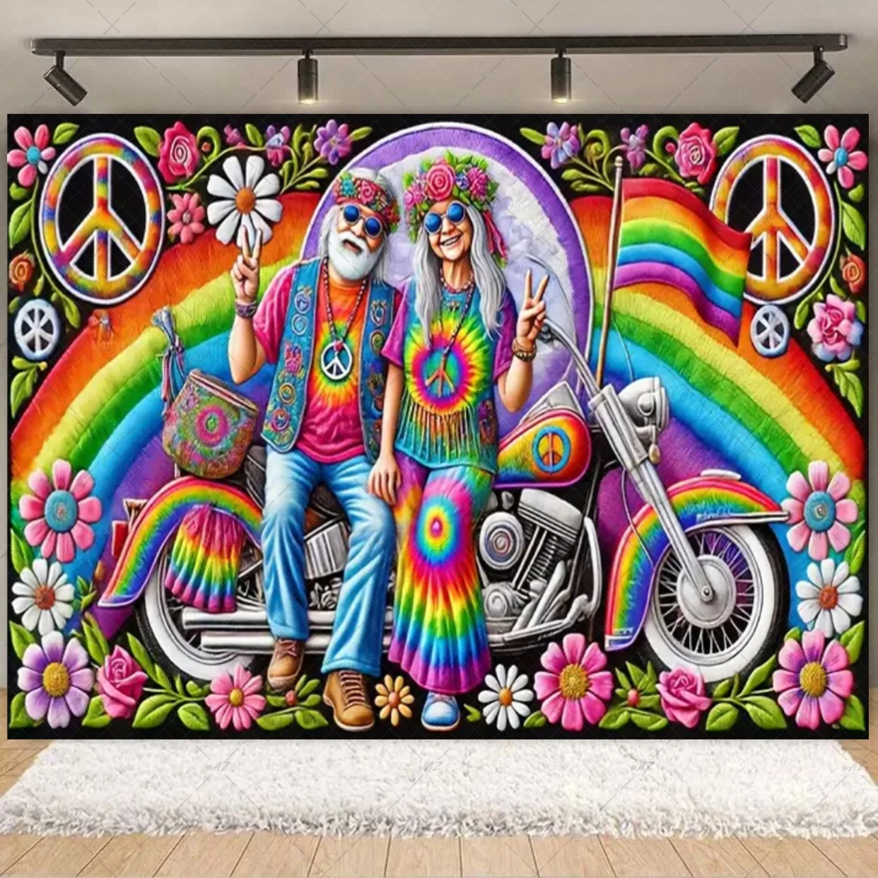 

Виниловый фон "Мир и любовь" для вечеринки