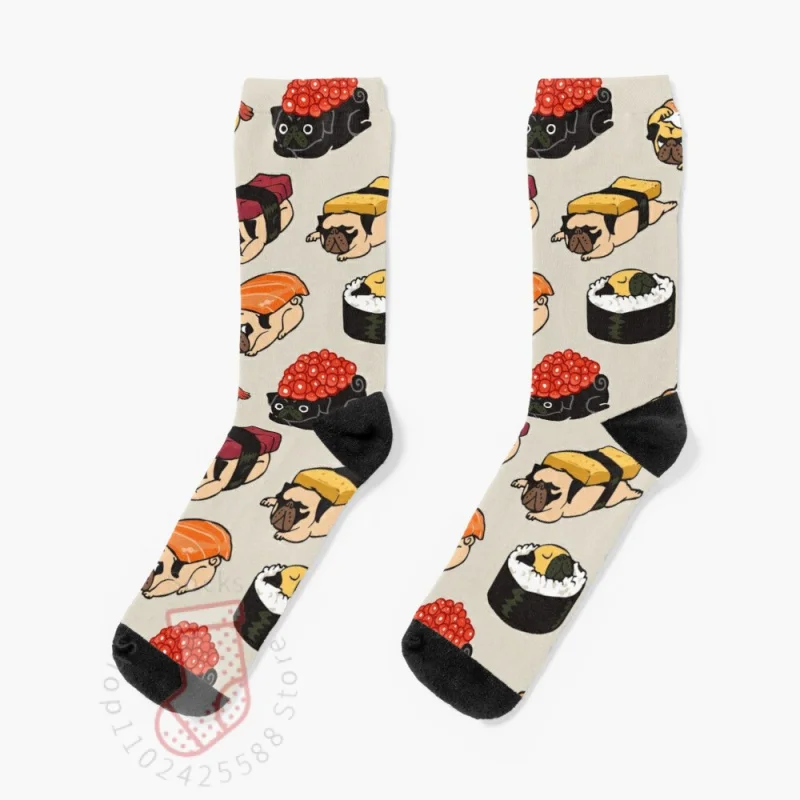 Sushi Pug Socks Anti-Slip Socks  Socks Men