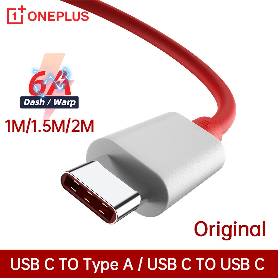 Оригинальный кабель для зарядного устройства Oneplus Warp Dash 6 5a быстрая зарядка One Plus 10