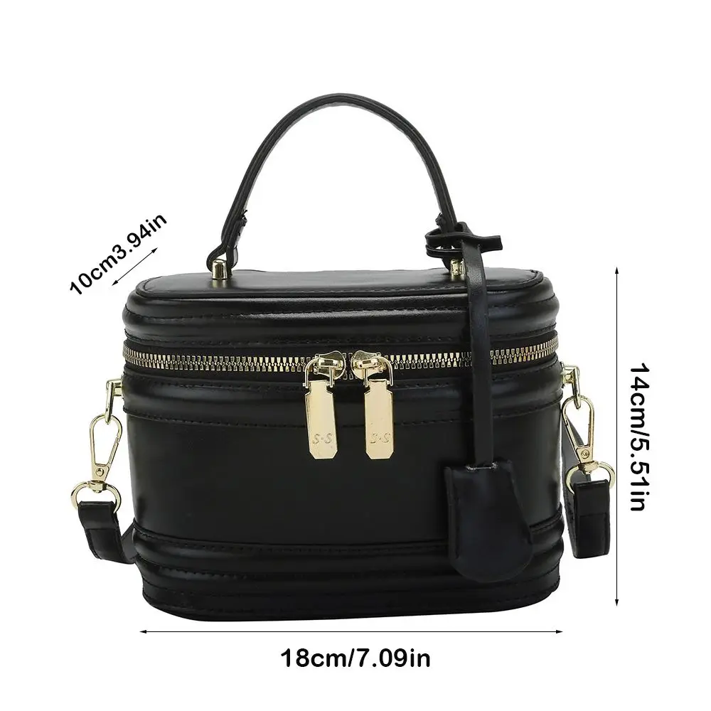 Женская сумка на плечо в форме бочонка кожаная съемная через Модная Портативная