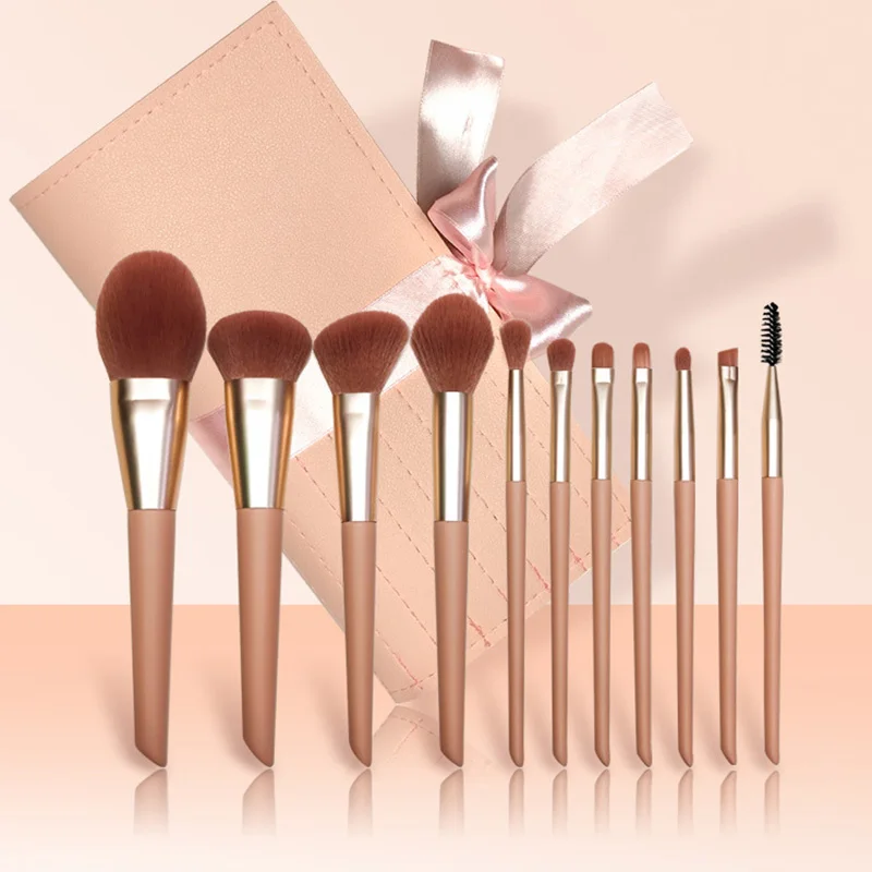 

The new portable Cherry Blossom Powder 11 Makeup brush set Super soft wood handle makeup tool powder blush brush