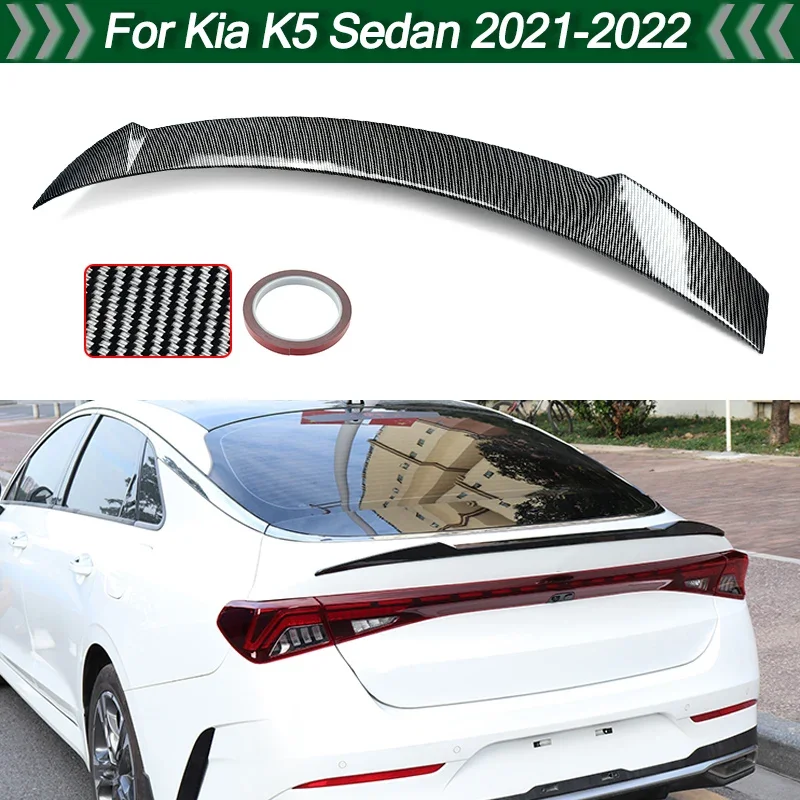 Для 2021-2023 KIA K5 Sedan заводской Стиль Задняя Крышка багажника спойлер крыло блестящее